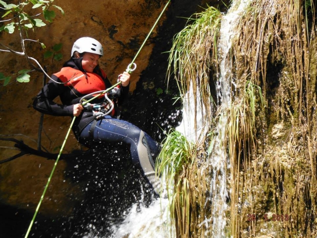rappel con cascada